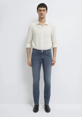 Jake Mavi Edition Puslu Vintage Koyu Mavi Jean Pantolon 00422A2984