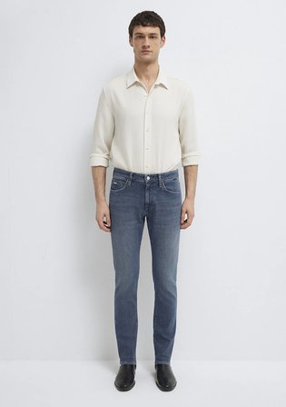 Jake Mavi Edition Puslu Vintage Koyu Mavi Jean Pantolon 00422A2984