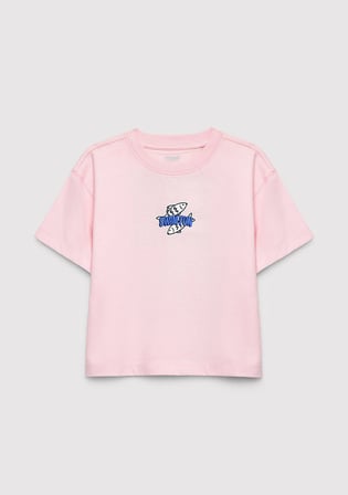 Swim Fun Baskılı Pembe Tişört 7610440-90773