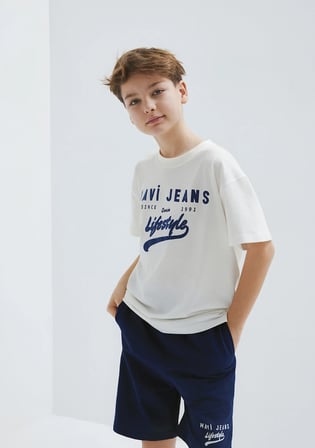 Mavi Jeans Baskılı Ekru Tişört 6610474-70057