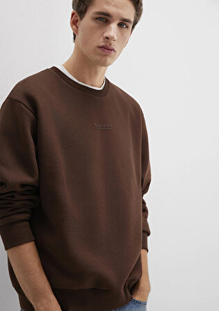 Mavi Jeans Detaylı Kahverengi Sweatshirt 0S10586-88067