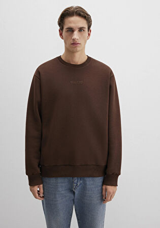 Mavi Jeans Detaylı Kahverengi Sweatshirt 0S10586-88067