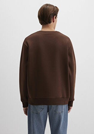 Mavi Jeans Detaylı Kahverengi Sweatshirt 0S10586-88067