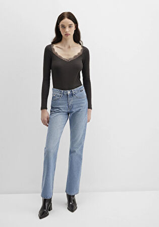 Uzun Kollu Kahverengi Tişört 1613851-70262