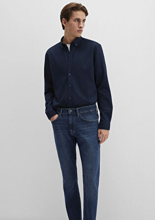 M Logo Nakışlı Lacivert Gömlek 0211192-70492