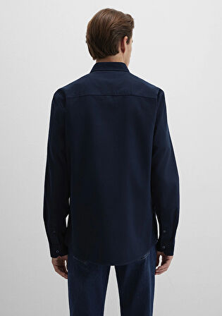 M Logo Nakışlı Lacivert Gömlek 0211192-70492