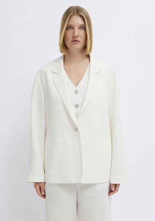 Ekru Keten Blazer 1110850-70057