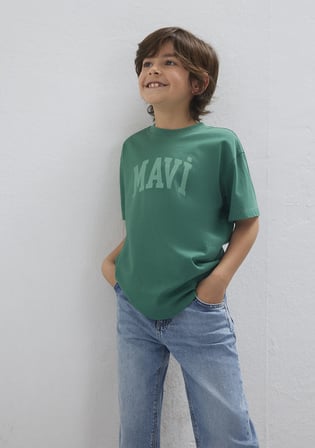 Mavi Baskılı Yeşil Tişört 6610484-71697