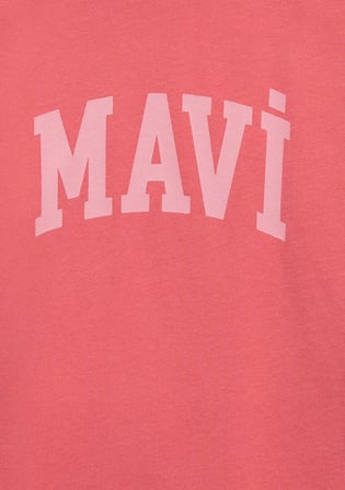 Mavi Logo Baskılı Pembe Tişört 6610484-71102
