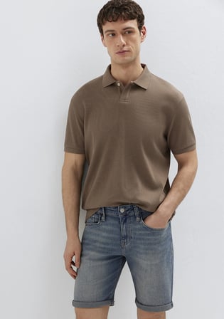 Brian Street Puslu Indigo Mavisi Jean Şort 04184A3261