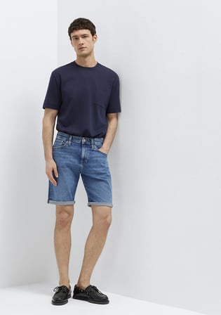 Brian Street Indigo Mavisi Jean Şort 04184A3260