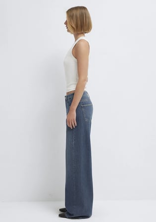 Siena Iconic Puslu Koyu Mavi Jean Pantolon 1010763-A3778