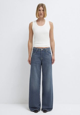 Siena Iconic Puslu Koyu Mavi Jean Pantolon 1010763-A3778
