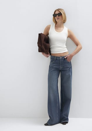 Siena Iconic Puslu Koyu Mavi Jean Pantolon 1010763-A3778