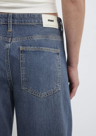 Siena Iconic Puslu Koyu Mavi Jean Pantolon 1010763-A3778
