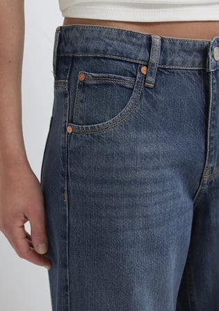 Siena Iconic Puslu Koyu Mavi Jean Pantolon 1010763-A3778