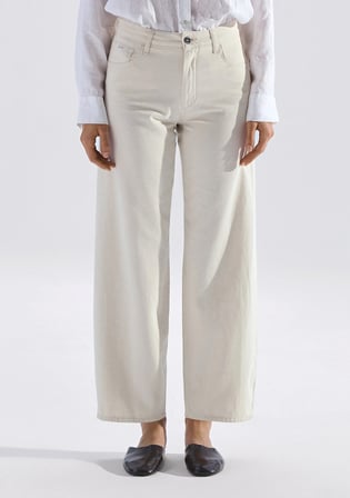 Leıla Mavi Edition Ketenli Ekru Jean Pantolon 1010600-A3173