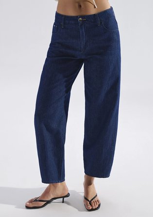 Leila Mavi Edition Keten Karışımlı Rinse Jean Pantolon 1010600-A3174