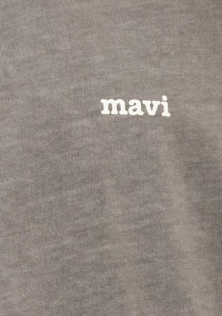 Mavi Logo Baskılı Gri Tişört 0613346-85309