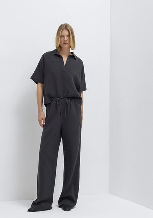 Antrasit Geniş Paça Pantolon 1011200-70087
