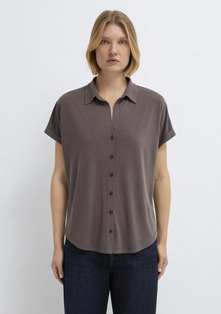 Soft-Premium Kahverengi (TENCEL™) Modal Karışımlı Gömlek 168081-87537