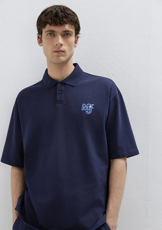 MJ Patch Logo Lacivert Polo Tişört 0613326-70497