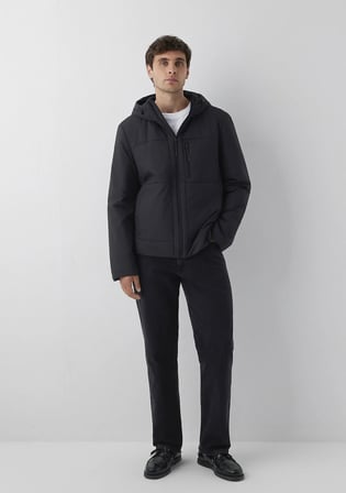 Mavi M0110840-71379 Mavi Kapüşonlu Şişme Mont Erkek Mont