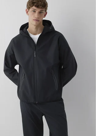 Su İtici Kapüşonlu Siyah Mont 0110851-71379