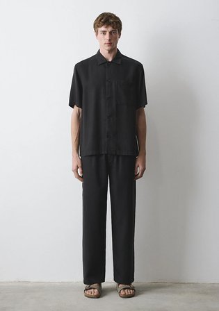 Siyah Liyosel (Tencel™) Gömlek 0211985-900