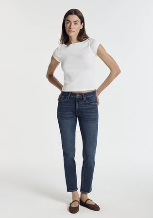 Eyla Premium Blue Gölgeli Koyu Mavi Jean Pantolon 1021096-A3776
