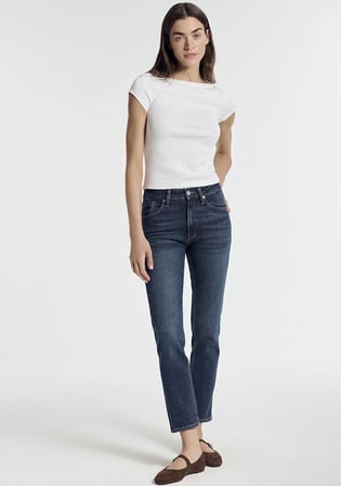 Eyla Premium Blue Gölgeli Koyu Mavi Jean Pantolon 1021096-A3776