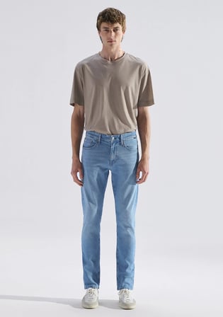 Marcus Classic Denim Puslu Açık Mavi Jean Pantolon 00351A3274