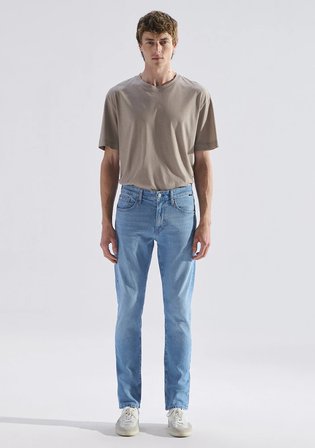 Marcus Classic Denim Puslu Açık Mavi Jean Pantolon 00351A3274