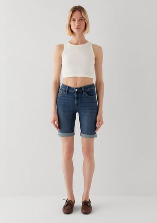Alexis Gold Klasik Vintage Koyu Mavi Jean Şort 14415A3209