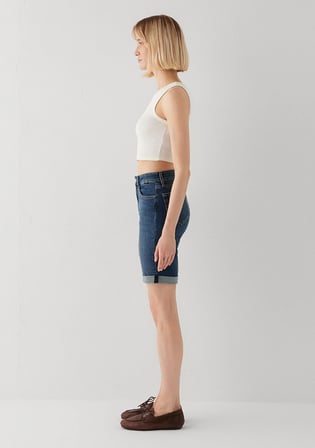 Alexis Gold Klasik Vintage Koyu Mavi Jean Şort 14415A3209