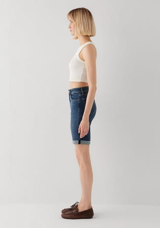 Alexis Gold Klasik Vintage Koyu Mavi Jean Şort 14415A3209