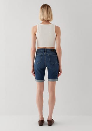 Alexis Gold Klasik Vintage Koyu Mavi Jean Şort 14415A3209