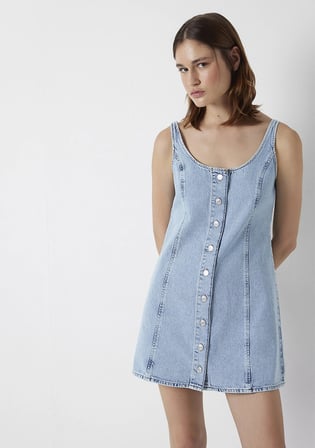 Mara Classic Denim Buz Mavisi Jean Elbise 1317104-A3186