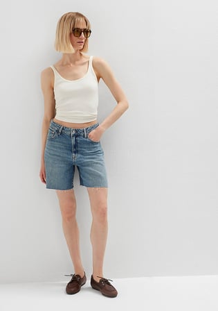 Lidia 90lar Puslu Açık Mavi Jean Şort 1410145-A3913
