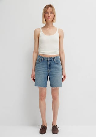 Lidia 90lar Puslu Açık Mavi Jean Şort 1410145-A3913