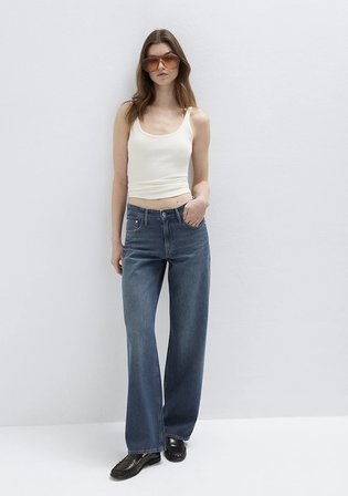 Lovely Classic Denim Puslu Koyu Mavi Jean Pantolon 1012645-A3167