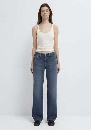 Lovely Classic Denim Puslu Koyu Mavi Jean Pantolon 1012645-A3167