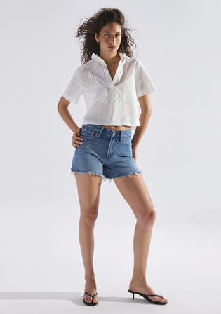 TAYLOR SHORT Classic Denim Koyu Mavi Jean Şort 1421021-A3194