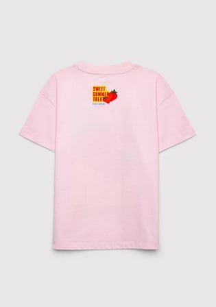 Baskılı Pembe Tişört 7610432-90773