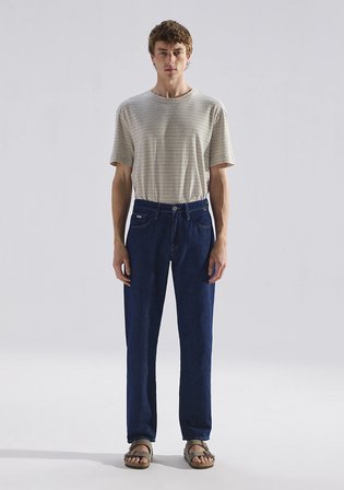 Lisbon Mavi Edition Rinse Keten Karışımlı Jean Pantolon 0010039-A3298