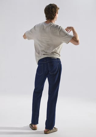 Lisbon Mavi Edition Rinse Keten Karışımlı Jean Pantolon 0010039-A3298