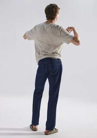 Lisbon Mavi Edition Rinse Keten Karışımlı Jean Pantolon 0010039-A3298