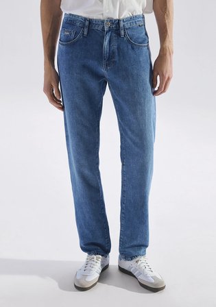 Lisbon Mavi Edition Indigo Mavisi Keten Karışımlı Jean Pantolon 0010039-A3297