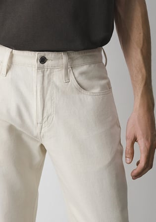 Lisbon Mavi Edition Ekru Keten Karışımlı Jean Pantolon 0010039-A3295