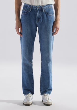 Lisbon Mavi Edition Indigo Mavisi Keten Karışımlı Jean Pantolon 0010039-A3297